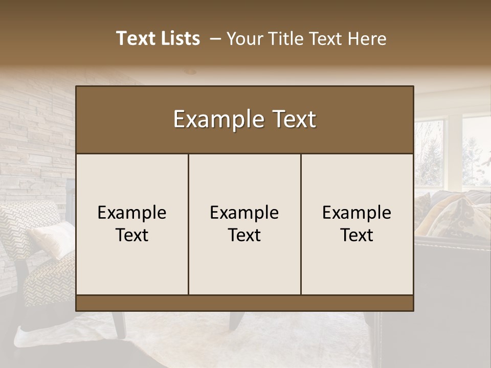 A Living Room Filled With Furniture And A Fire Place PowerPoint Template
