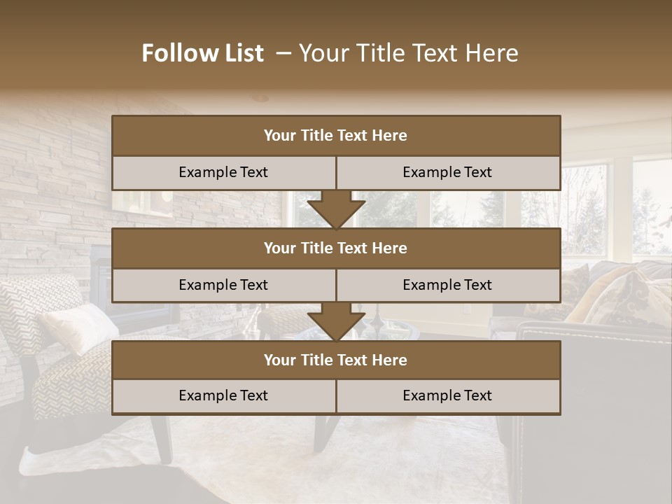 A Living Room Filled With Furniture And A Fire Place PowerPoint Template