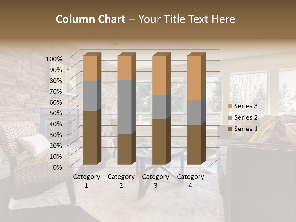 A Living Room Filled With Furniture And A Fire Place PowerPoint Template