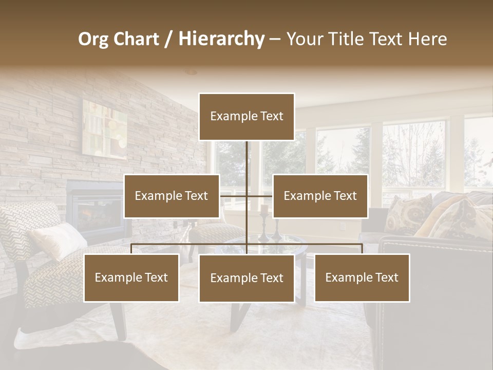 A Living Room Filled With Furniture And A Fire Place PowerPoint Template