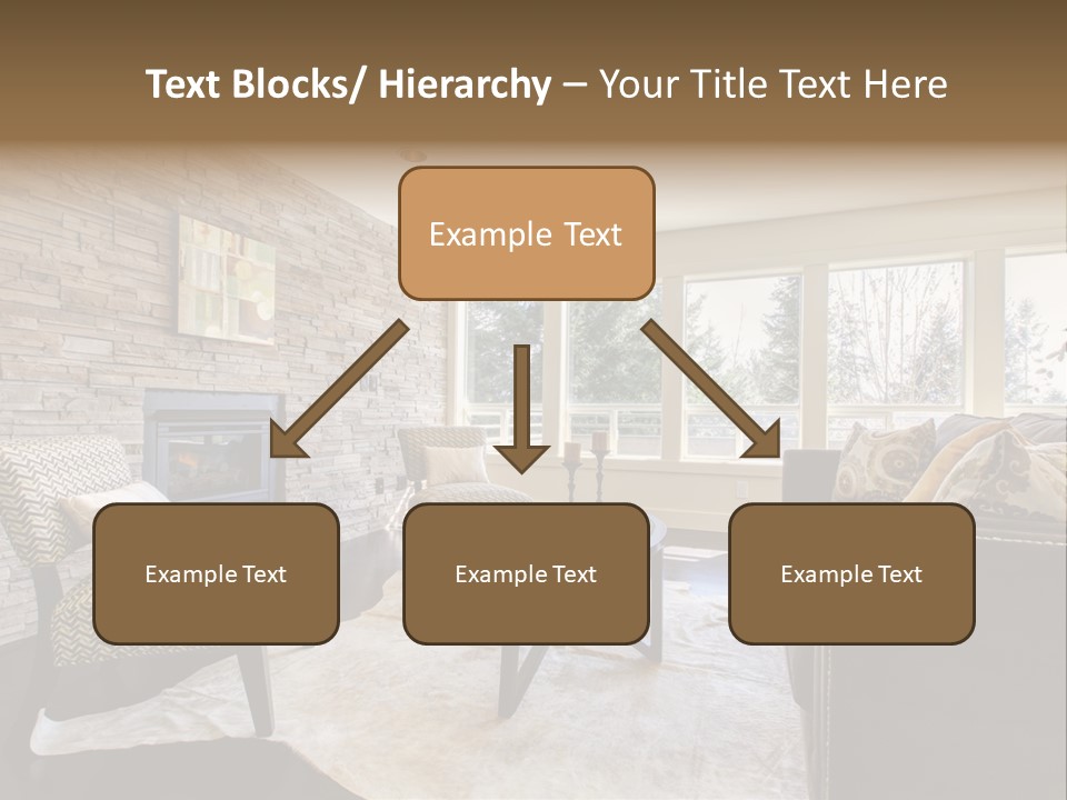 A Living Room Filled With Furniture And A Fire Place PowerPoint Template