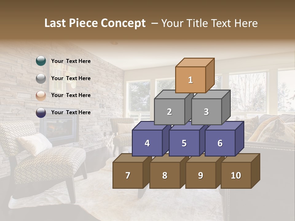 A Living Room Filled With Furniture And A Fire Place PowerPoint Template