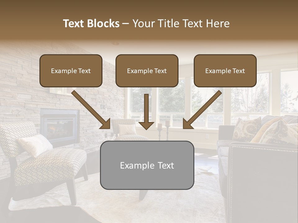 A Living Room Filled With Furniture And A Fire Place PowerPoint Template