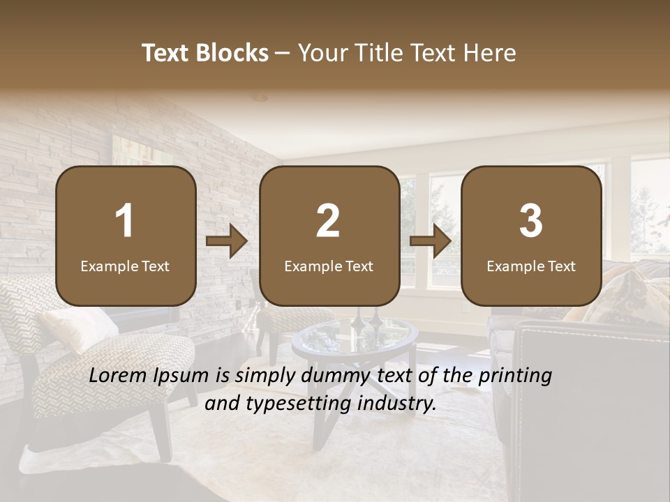 A Living Room Filled With Furniture And A Fire Place PowerPoint Template