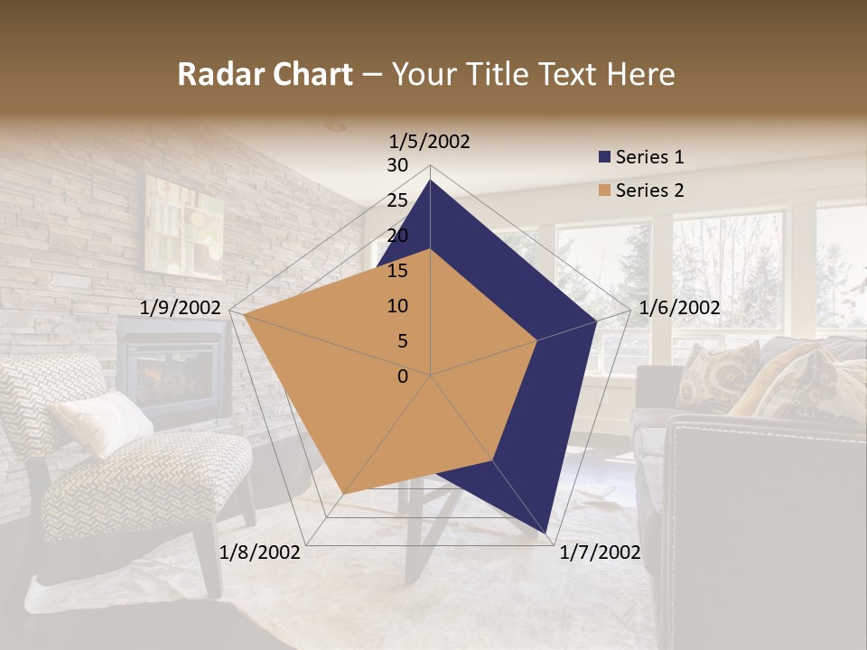 A Living Room Filled With Furniture And A Fire Place PowerPoint Template