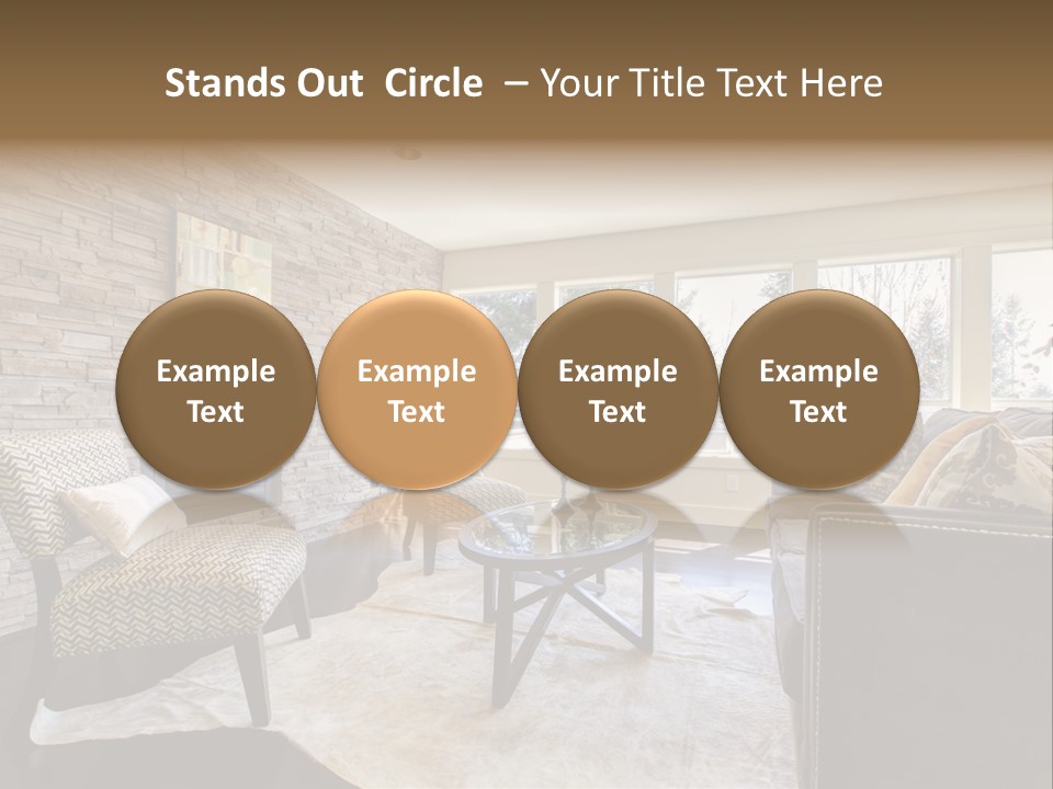 A Living Room Filled With Furniture And A Fire Place PowerPoint Template