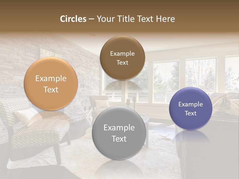 A Living Room Filled With Furniture And A Fire Place PowerPoint Template