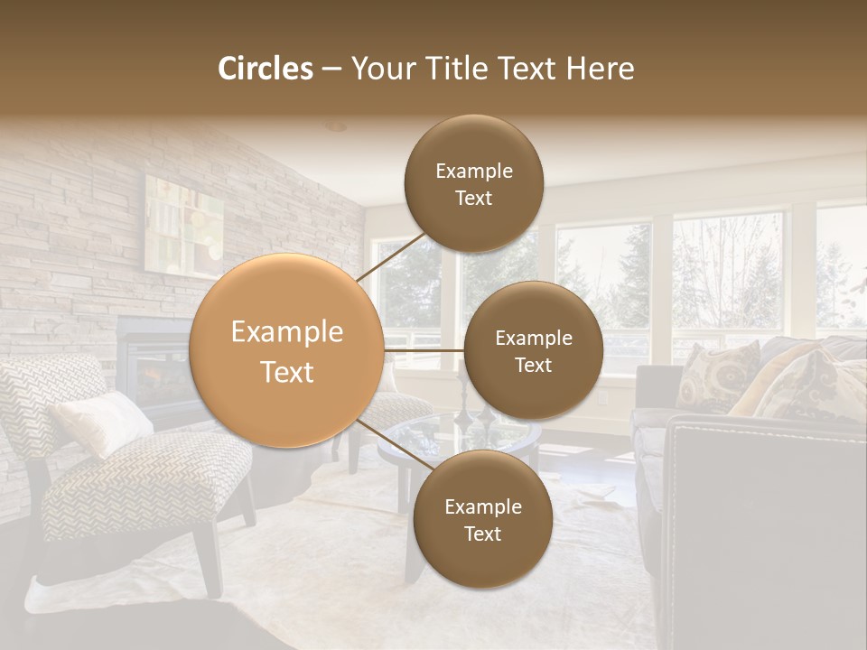 A Living Room Filled With Furniture And A Fire Place PowerPoint Template