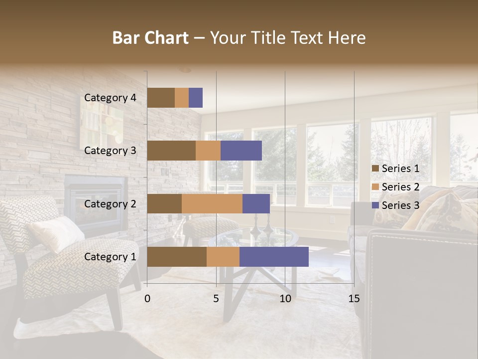 A Living Room Filled With Furniture And A Fire Place PowerPoint Template