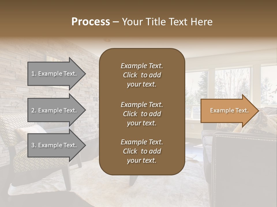 A Living Room Filled With Furniture And A Fire Place PowerPoint Template