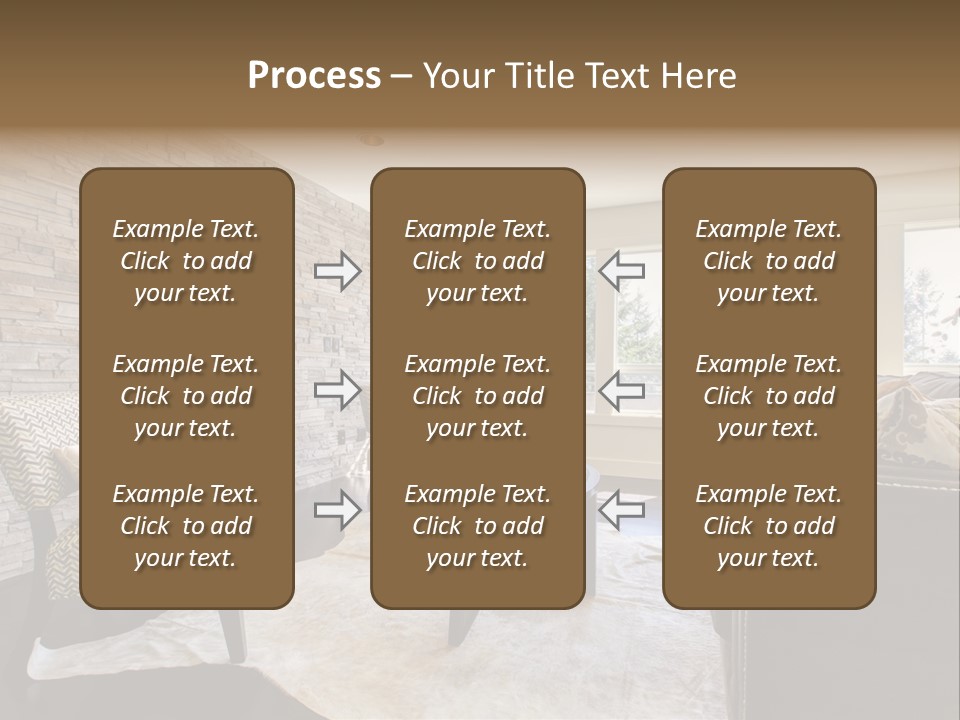 A Living Room Filled With Furniture And A Fire Place PowerPoint Template