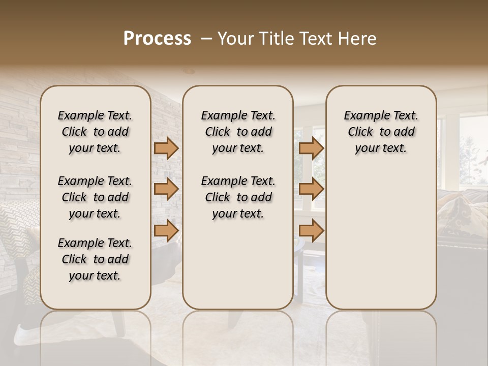 A Living Room Filled With Furniture And A Fire Place PowerPoint Template