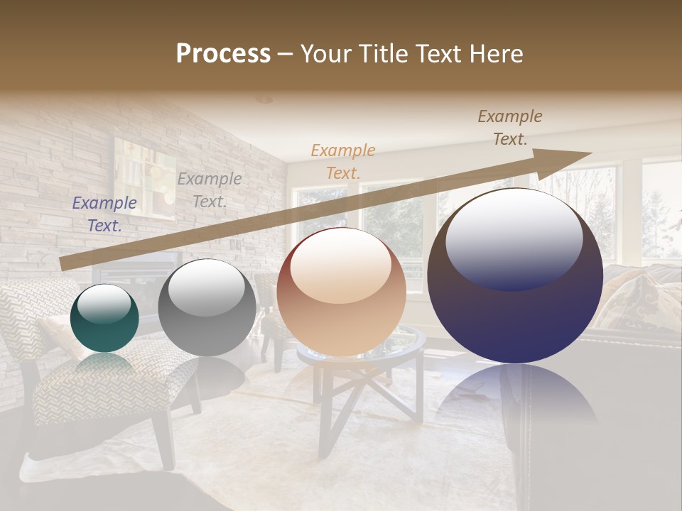 A Living Room Filled With Furniture And A Fire Place PowerPoint Template