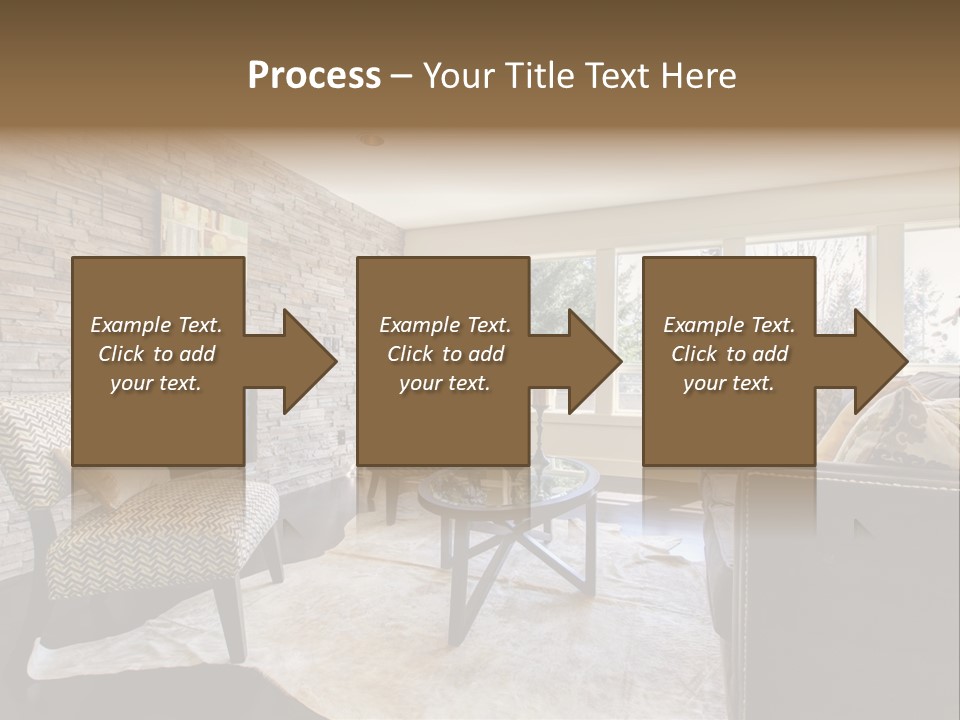A Living Room Filled With Furniture And A Fire Place PowerPoint Template
