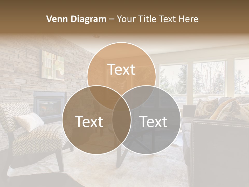 A Living Room Filled With Furniture And A Fire Place PowerPoint Template