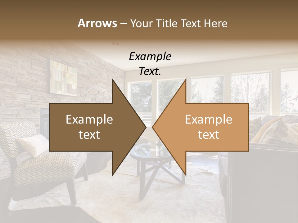 A Living Room Filled With Furniture And A Fire Place PowerPoint Template