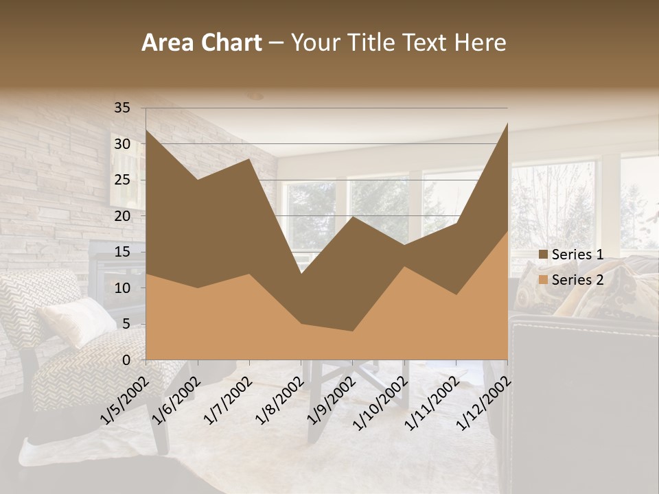 A Living Room Filled With Furniture And A Fire Place PowerPoint Template