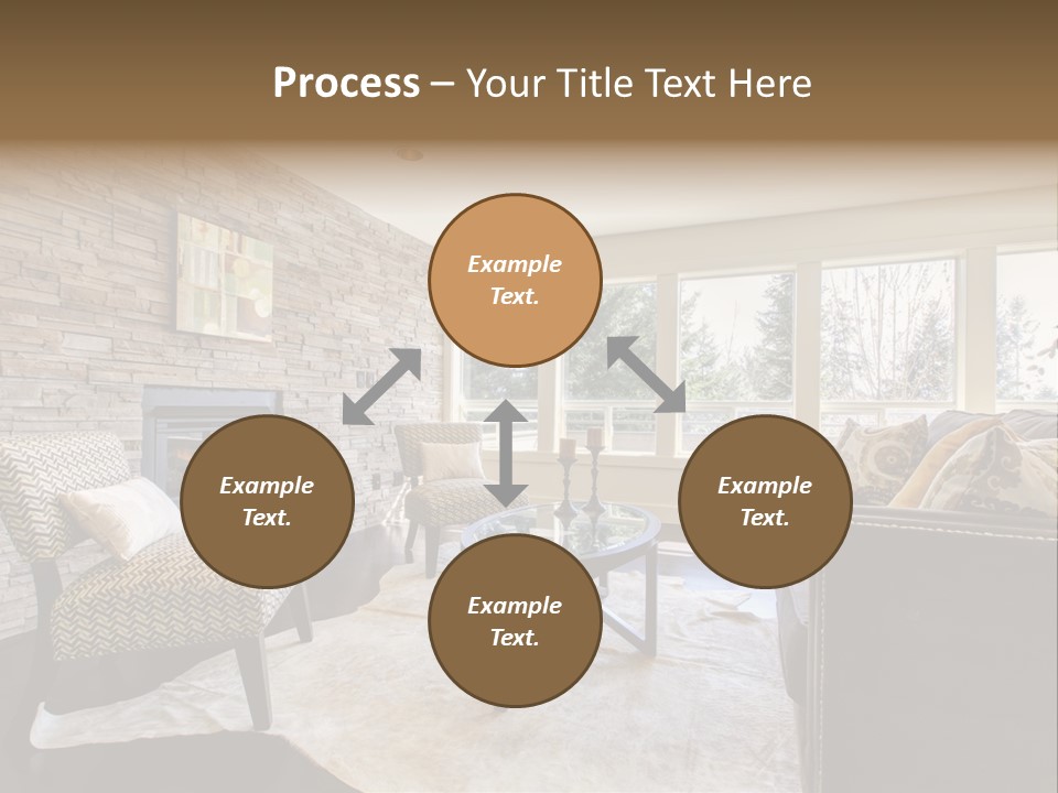 A Living Room Filled With Furniture And A Fire Place PowerPoint Template