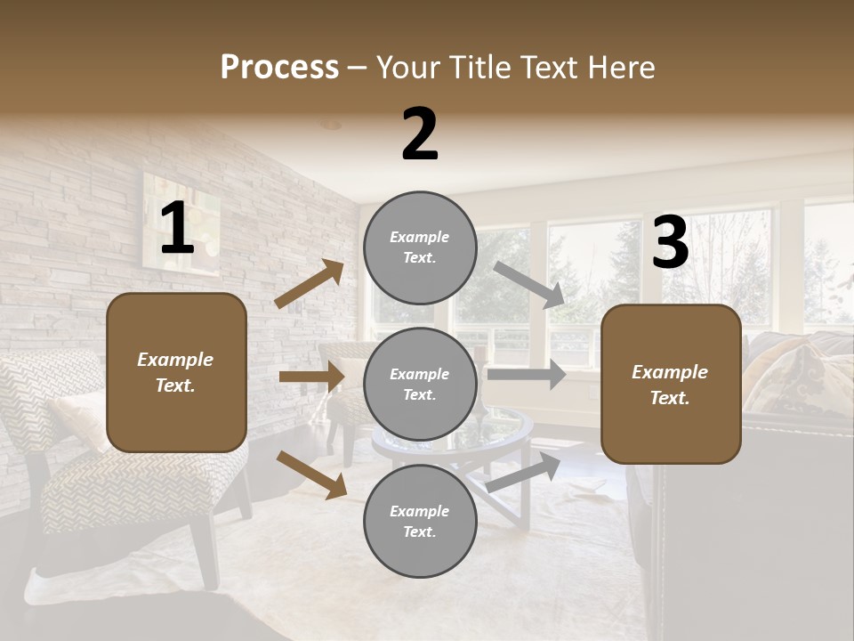 A Living Room Filled With Furniture And A Fire Place PowerPoint Template