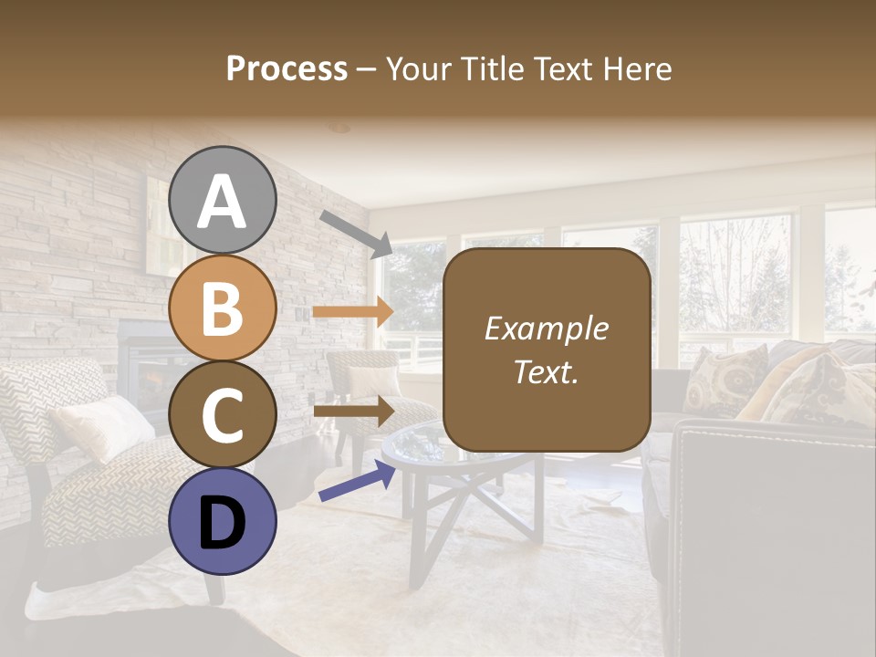 A Living Room Filled With Furniture And A Fire Place PowerPoint Template