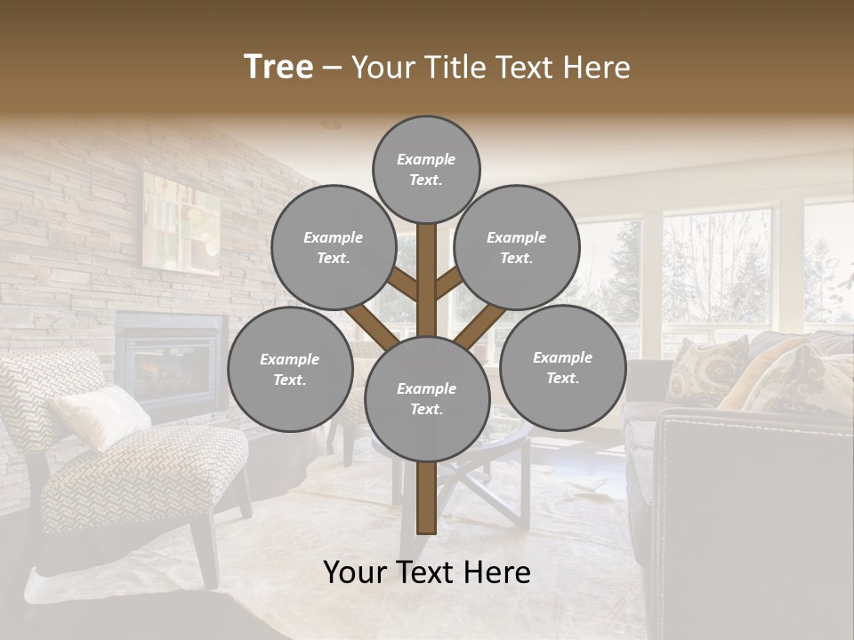 A Living Room Filled With Furniture And A Fire Place PowerPoint Template