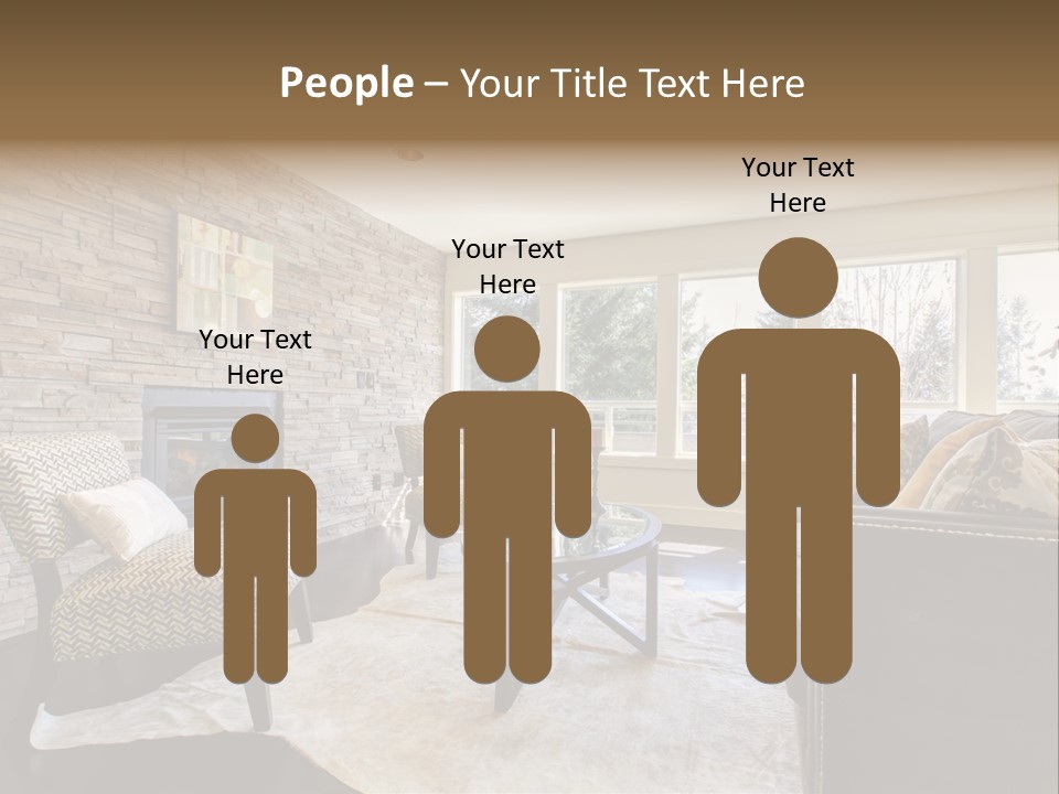 A Living Room Filled With Furniture And A Fire Place PowerPoint Template