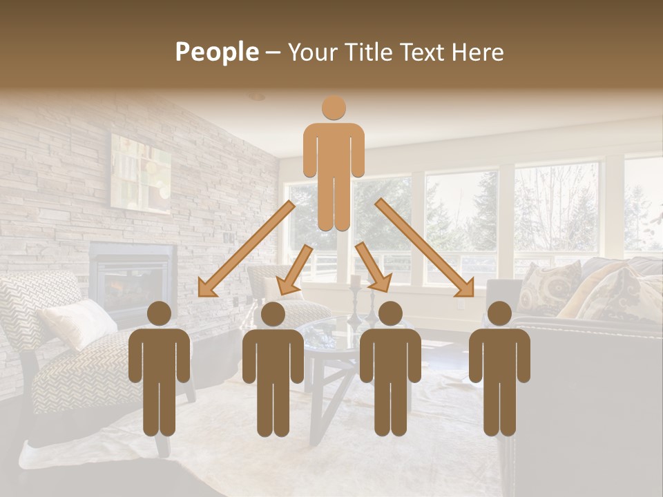 A Living Room Filled With Furniture And A Fire Place PowerPoint Template