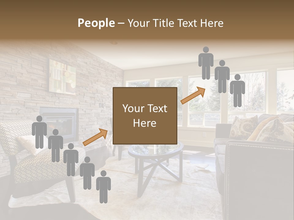 A Living Room Filled With Furniture And A Fire Place PowerPoint Template