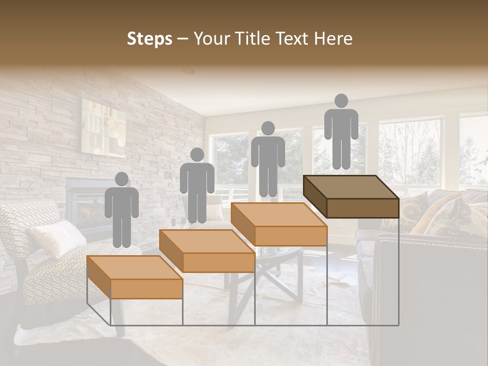 A Living Room Filled With Furniture And A Fire Place PowerPoint Template