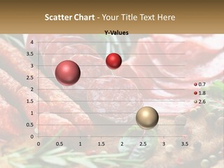 A Wooden Cutting Board Topped With Different Types Of Sausages PowerPoint Template