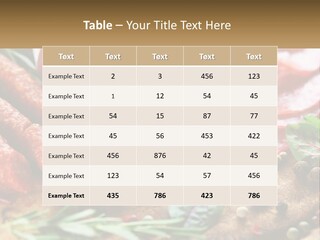 A Wooden Cutting Board Topped With Different Types Of Sausages PowerPoint Template