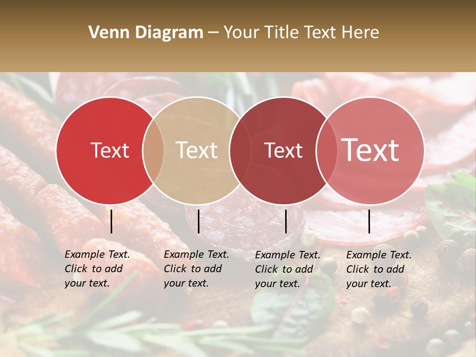 A Wooden Cutting Board Topped With Different Types Of Sausages PowerPoint Template