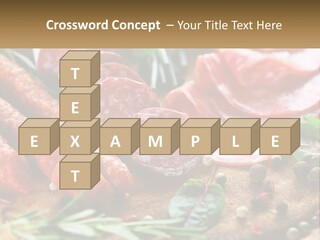 A Wooden Cutting Board Topped With Different Types Of Sausages PowerPoint Template