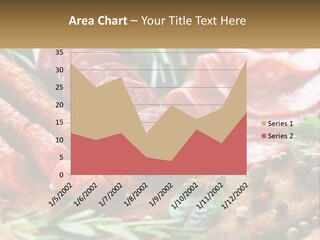 A Wooden Cutting Board Topped With Different Types Of Sausages PowerPoint Template