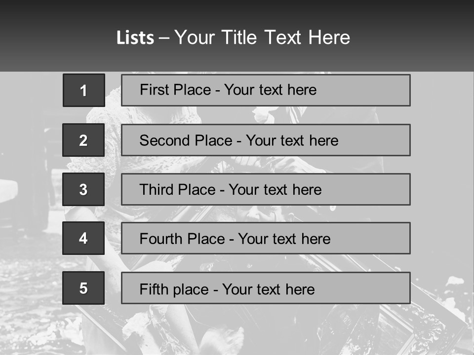 A Black And White Photo Of A Man Holding A Picture Frame PowerPoint Template
