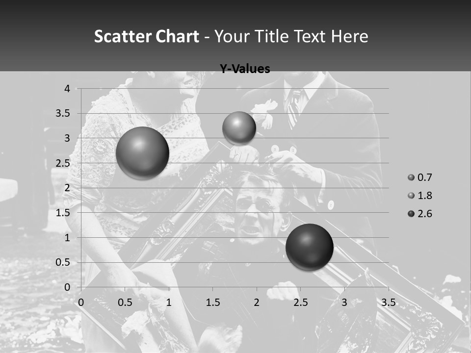 A Black And White Photo Of A Man Holding A Picture Frame PowerPoint Template