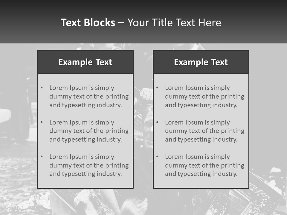 A Black And White Photo Of A Man Holding A Picture Frame PowerPoint Template