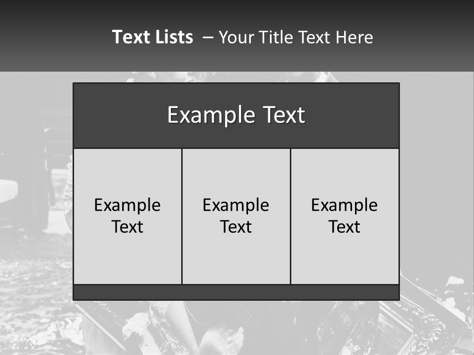 A Black And White Photo Of A Man Holding A Picture Frame PowerPoint Template