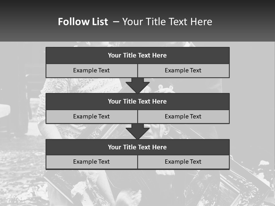 A Black And White Photo Of A Man Holding A Picture Frame PowerPoint Template