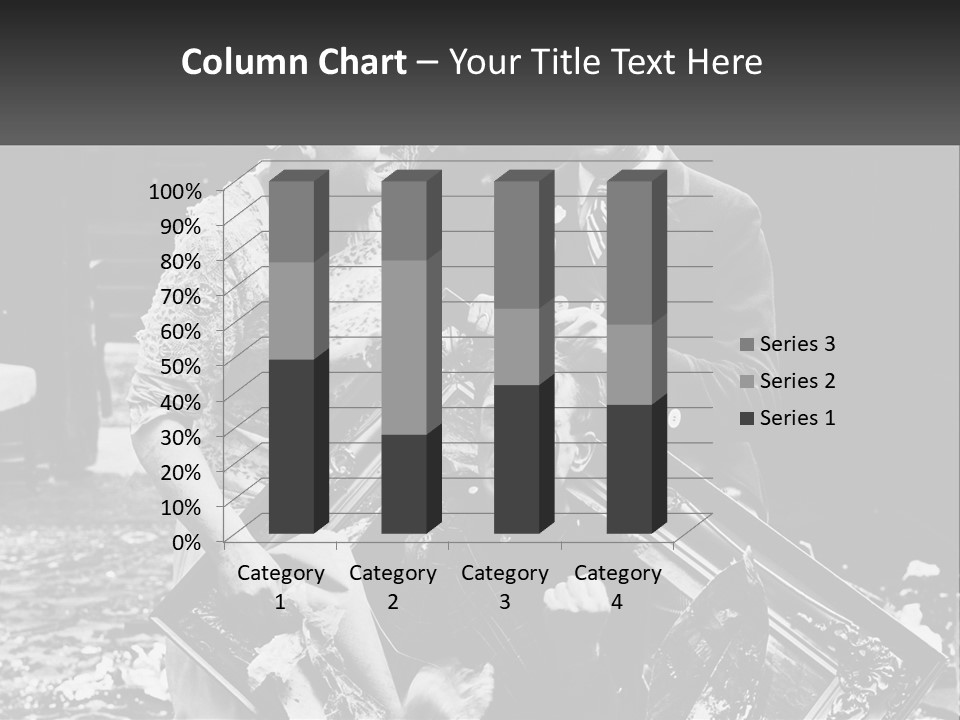 A Black And White Photo Of A Man Holding A Picture Frame PowerPoint Template