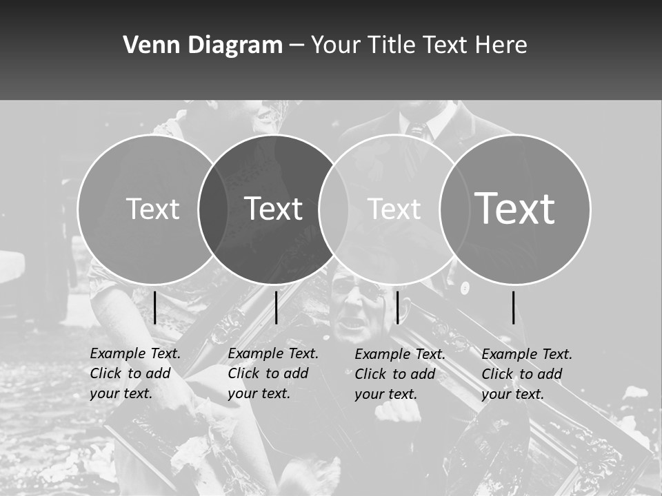 A Black And White Photo Of A Man Holding A Picture Frame PowerPoint Template