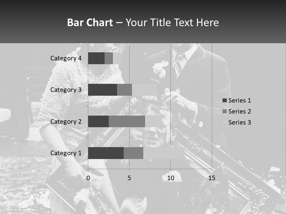 A Black And White Photo Of A Man Holding A Picture Frame PowerPoint Template