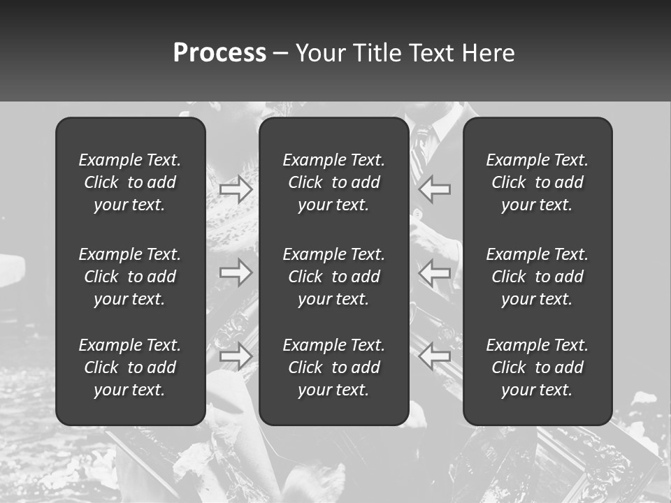 A Black And White Photo Of A Man Holding A Picture Frame PowerPoint Template