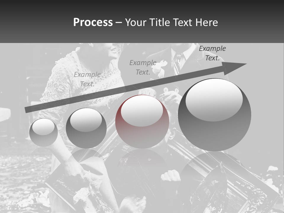 A Black And White Photo Of A Man Holding A Picture Frame PowerPoint Template