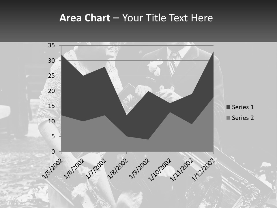 A Black And White Photo Of A Man Holding A Picture Frame PowerPoint Template
