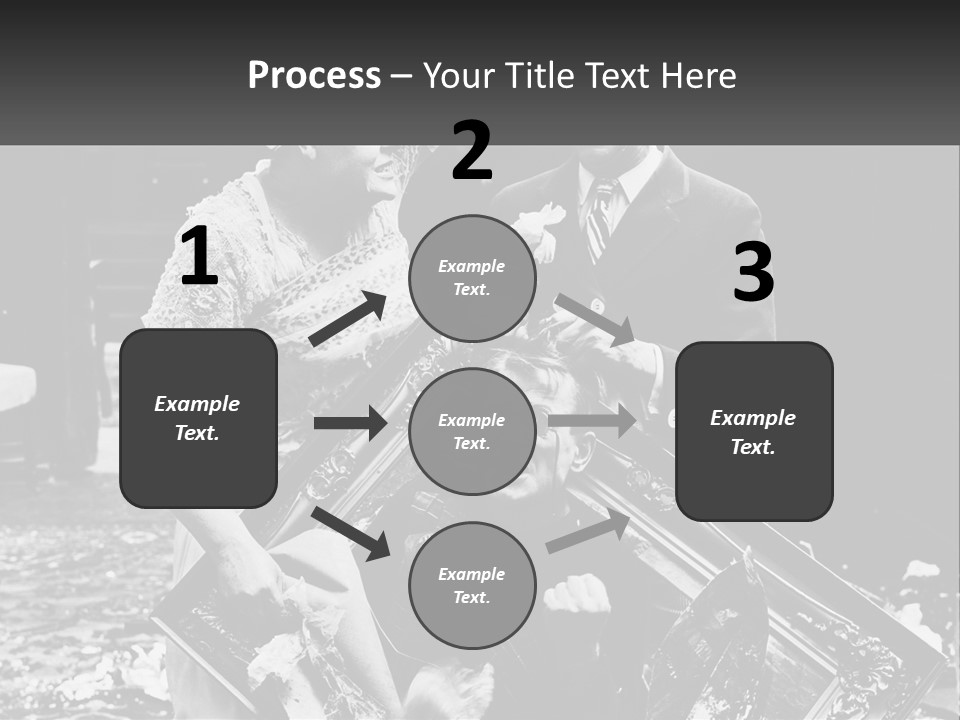 A Black And White Photo Of A Man Holding A Picture Frame PowerPoint Template