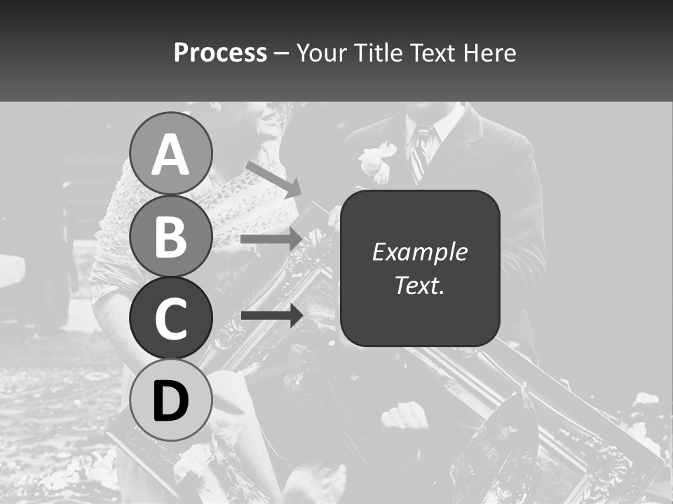 A Black And White Photo Of A Man Holding A Picture Frame PowerPoint Template