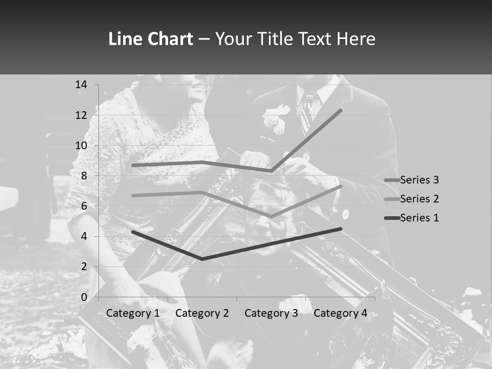 A Black And White Photo Of A Man Holding A Picture Frame PowerPoint Template