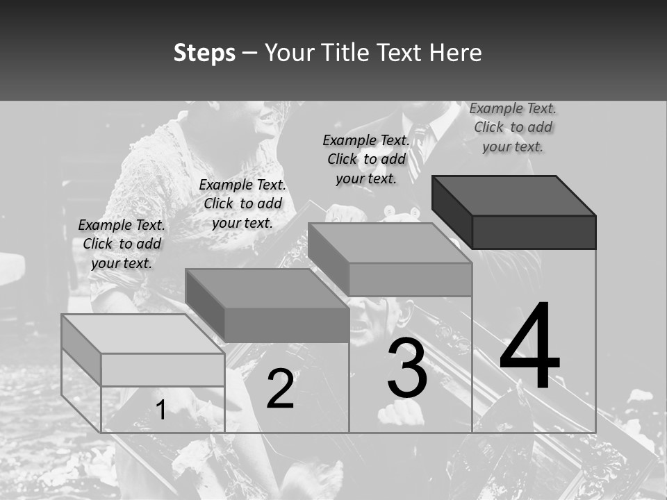 A Black And White Photo Of A Man Holding A Picture Frame PowerPoint Template