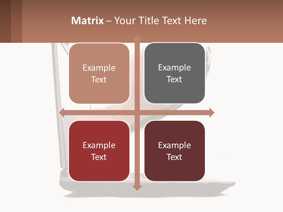 A Person Holding A Laptop With A Stethoscope In Their Hand PowerPoint Template